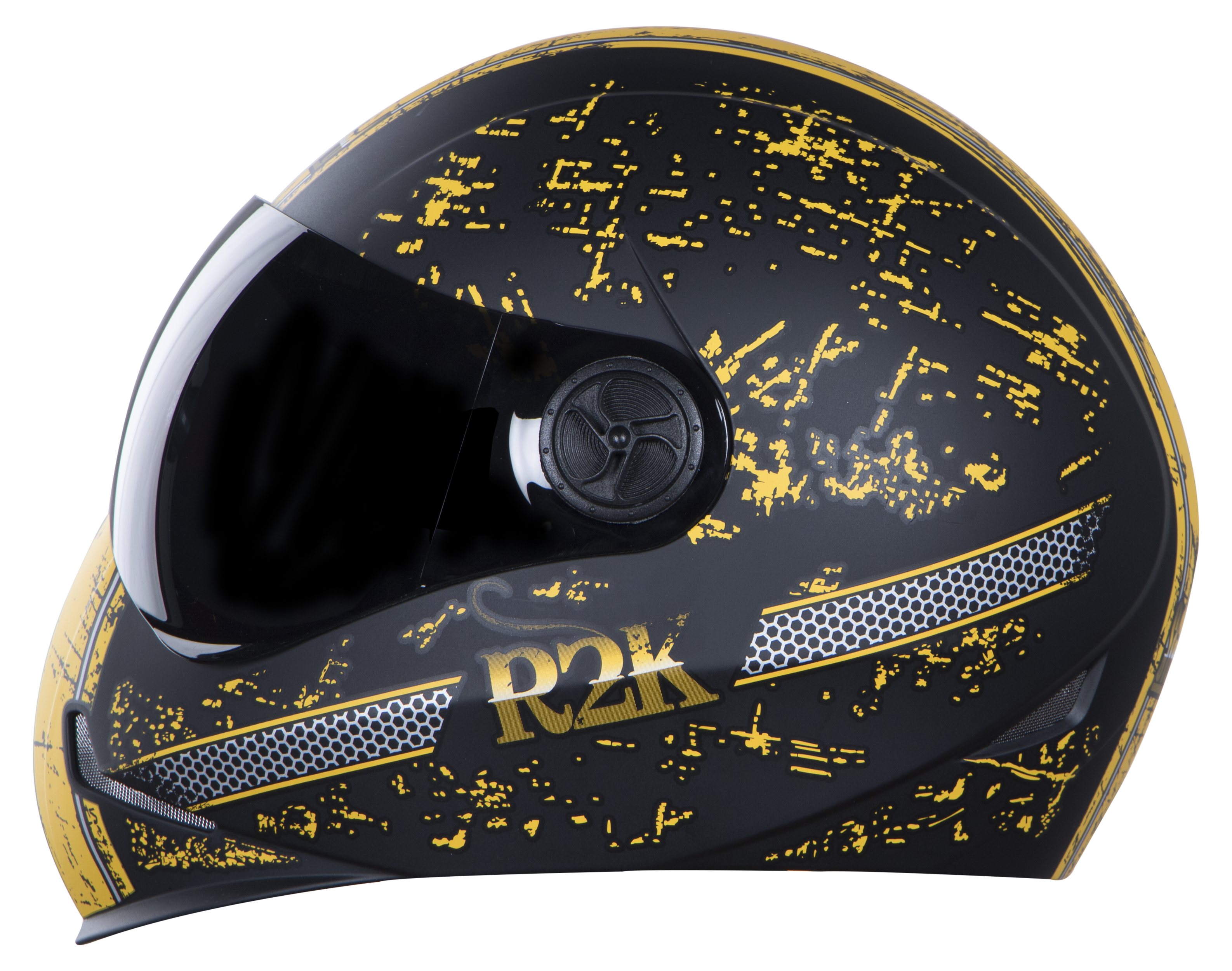 SBH-1 Adonis R2K Glossy Black With Yellow( Fitted With Clear Visor Extra Smoke Visor Free)